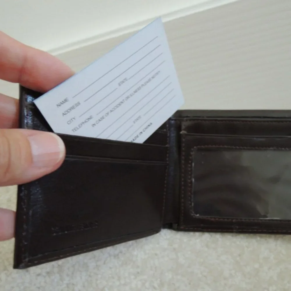 Mens Wallet Genuine Leather BiFold - Dark Brown 6 Compartments $55 Value NEW